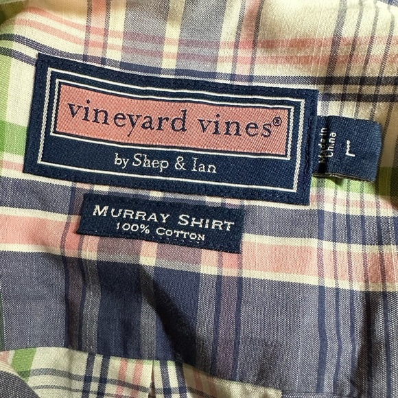 Vineyard Vines Murray Plaid Button Down Shirt Size Lโ - Picture 4 of 6